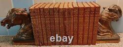 14 Vintage Book Set Rudyard Kipling Leather 1920's-30's Free Shipping