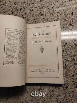 14 Vintage Book Set Rudyard Kipling Leather 1920's-30's Free Shipping