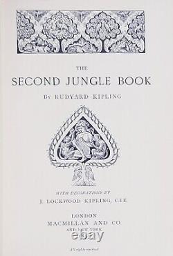 1895 edition THE JUNGLE BOOK SET Antique RARE Mowgli FIRST & 2 Rudyard KIPLING