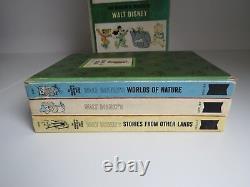 1965 Vintage The wonderful worlds of Walt Disney 3 book collection set