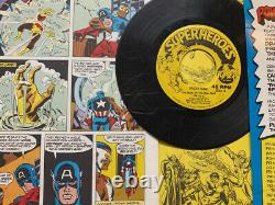 1970s Marvel Comic Book And Record 11 Sets of Books with Records