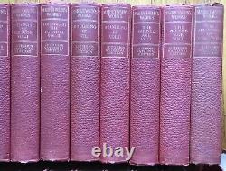 ANTIQUE 22 Vol Set Lot MARK TWAIN'S WORKS Author's National Edition / OLD BOOKS