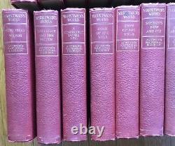 ANTIQUE 22 Vol Set Lot MARK TWAIN'S WORKS Author's National Edition / OLD BOOKS