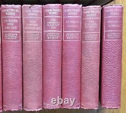 ANTIQUE 22 Vol Set Lot MARK TWAIN'S WORKS Author's National Edition / OLD BOOKS