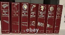 A Game of Thrones A Song of Ice and Fire 7 Book Set Leather Rebinds