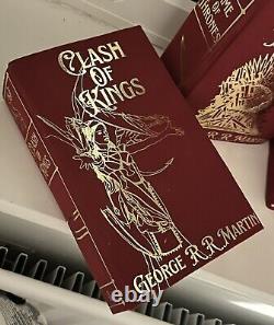 A Game of Thrones A Song of Ice and Fire 7 Book Set Leather Rebinds