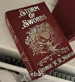 A Game of Thrones A Song of Ice and Fire 7 Book Set Leather Rebinds