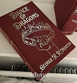 A Game of Thrones A Song of Ice and Fire 7 Book Set Leather Rebinds