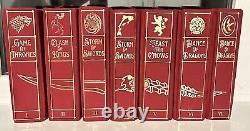 A Game of Thrones A Song of Ice and Fire 7 Book Set Leather Rebinds