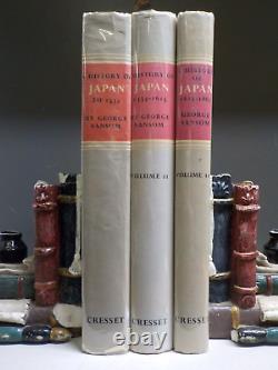 A History Of Japan George Sansom Cresset FULL SET 3 Volumes ID966A