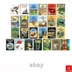 Adventures of Tintin Series 24 Books Collection Set by Herge Tintin in America