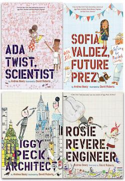Andrea Beaty Collection 4 Books Set Rosie Revere, Engineer, Ada Twist, Scientist