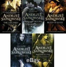 Andrzej Sapkowski 5 Book Set Collection (Witcher Series)