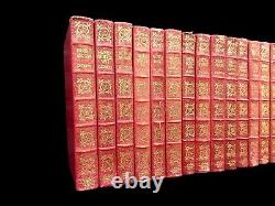 Antiquarian Books Charles Dickens Leather Bound Gilt Decorated x 15 Collection