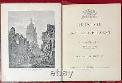 Antique 1881 1882 Bristol Past & Present 3 Volume HB Book Set Nicholls & Taylor