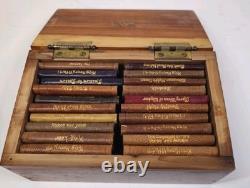 Antique 20 Volume William Shakespeare Mini Leather Book Set Knickerbocker