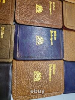 Antique 20 Volume William Shakespeare Mini Leather Book Set Knickerbocker