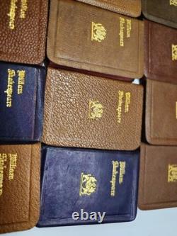Antique 20 Volume William Shakespeare Mini Leather Book Set Knickerbocker