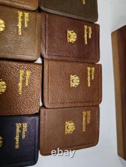 Antique 20 Volume William Shakespeare Mini Leather Book Set Knickerbocker