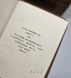 Antique 20 Volume William Shakespeare Mini Leather Book Set Knickerbocker