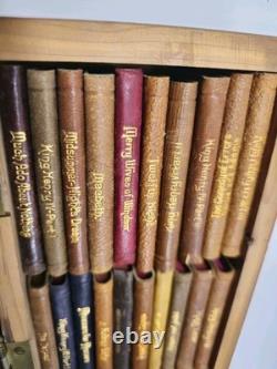 Antique 20 Volume William Shakespeare Mini Leather Book Set Knickerbocker