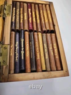 Antique 20 Volume William Shakespeare Mini Leather Book Set Knickerbocker
