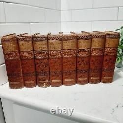 Antique Charles Dickens. 1800's Set Of 8 Books. Worthington. Hardcover