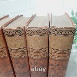 Antique Charles Dickens. 1800's Set Of 8 Books. Worthington. Hardcover