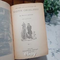 Antique Charles Dickens. 1800's Set Of 8 Books. Worthington. Hardcover