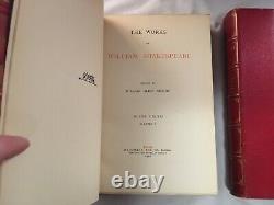 Antique Fine Leather The Works Of William Shakespeare 9 Vol. Book Set 1894-1902