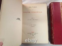 Antique Fine Leather The Works Of William Shakespeare 9 Vol. Book Set 1894-1902
