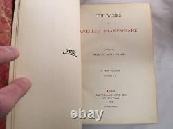 Antique Fine Leather The Works Of William Shakespeare 9 Vol. Book Set 1894-1902