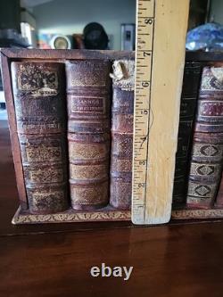 Antique Leather Faux Set Of Books (Box)