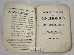 Antique Optometrist Opticians Optics Set Mahogany Case Lowings Book 1929