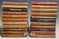 Antique Set of (22) Leather Bound Miniature Shakespeare Folio Book Set Edwardian