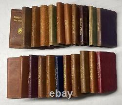 Antique Set of (22) Leather Bound Miniature Shakespeare Folio Book Set Edwardian