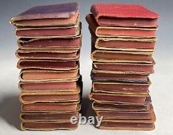 Antique Set of (22) Leather Bound Miniature Shakespeare Folio Book Set Edwardian