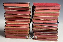 Antique Set of (22) Leather Bound Miniature Shakespeare Folio Book Set Edwardian