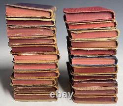 Antique Set of (22) Leather Bound Miniature Shakespeare Folio Book Set Edwardian