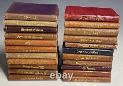 Antique Set of (22) Leather Bound Miniature Shakespeare Folio Book Set Edwardian