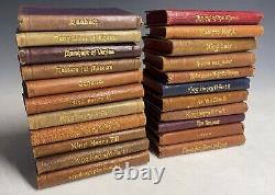 Antique Set of (22) Leather Bound Miniature Shakespeare Folio Book Set Edwardian