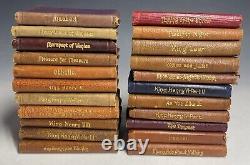 Antique Set of (22) Leather Bound Miniature Shakespeare Folio Book Set Edwardian