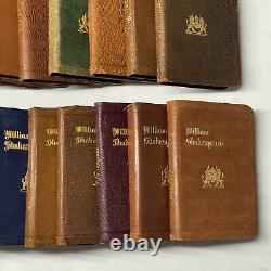 Antique Set of (22) Leather Bound Miniature Shakespeare Folio Book Set Edwardian