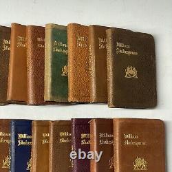 Antique Set of (22) Leather Bound Miniature Shakespeare Folio Book Set Edwardian