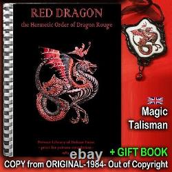 Antique book practical manual esoteric magic occult society red dragon rouge art
