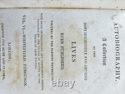 Autobiography A Collection Of Lives 1826. Leather SET of 8 Books