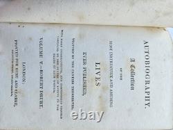 Autobiography A Collection Of Lives 1826. Leather SET of 8 Books