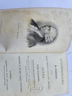 Autobiography A Collection Of Lives 1826. Leather SET of 8 Books