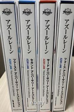 Azur lane 1st 2nd 3rd 4th Anniversary Art Collection Book Set of 4 Books used