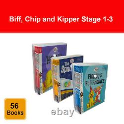 Biff, Chip and Kipper Stage 1-3 Read with Oxford 56 Books Collection Set Pack